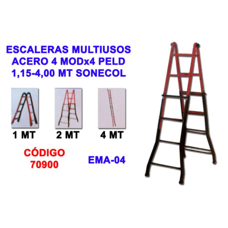 ESCALERAS MULTIUSOS ACERO